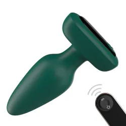 AnalTech Plug vibrant Silicone Visual 10 x 4.2cm Vert